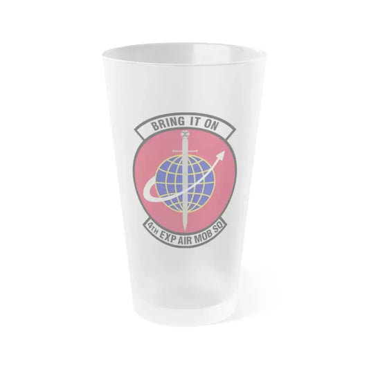 4th Expeditionary Air Mobility Squadron (U.S. Air Force) Frosted Pint Glass 16oz Default Title - Go Mug Yourself