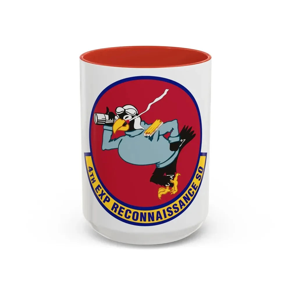 4th Expeditionary Reconnaissance Squadron (U.S. Air Force) Accent Coffee Mug 15oz Red - Go Mug Yourself