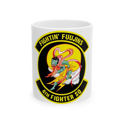 4th Fighter SQ Fightin' Fuujins (U.S. Air Force) White Coffee Mug-11oz-Go Mug Yourself