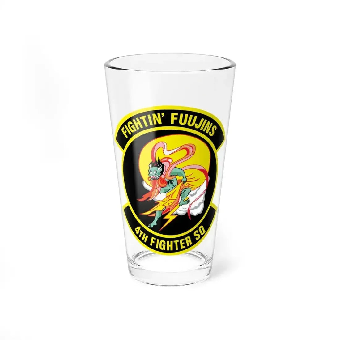 4th Fighter SQ Fightin' Fuujins (U.S. Air Force) Pint Glass 16oz 16oz - Go Mug Yourself