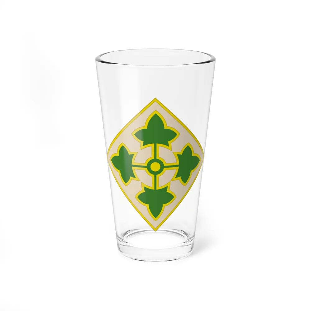 4th Infantry Division CSIB2 (U.S. Army) Pint Glass 16oz-16oz-Go Mug Yourself