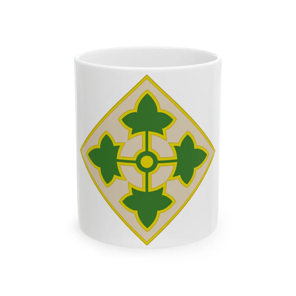 4th Infantry Division CSIB2 (U.S. Army) White Coffee Mug-11oz-Go Mug Yourself