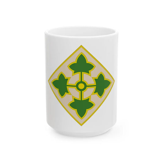 4th Infantry Division CSIB2 (U.S. Army) White Coffee Mug-15oz-Go Mug Yourself