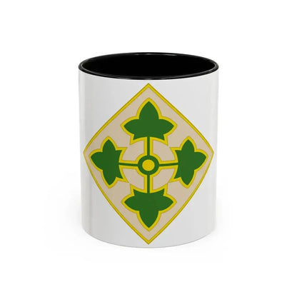 4th Infantry Division CSIB2 (U.S. Army) Accent Coffee Mug 11oz Black - Go Mug Yourself