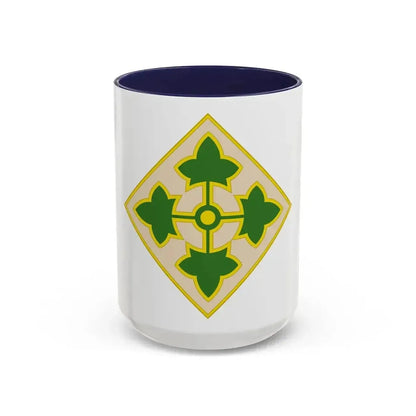 4th Infantry Division CSIB2 (U.S. Army) Accent Coffee Mug 15oz Navy - Go Mug Yourself