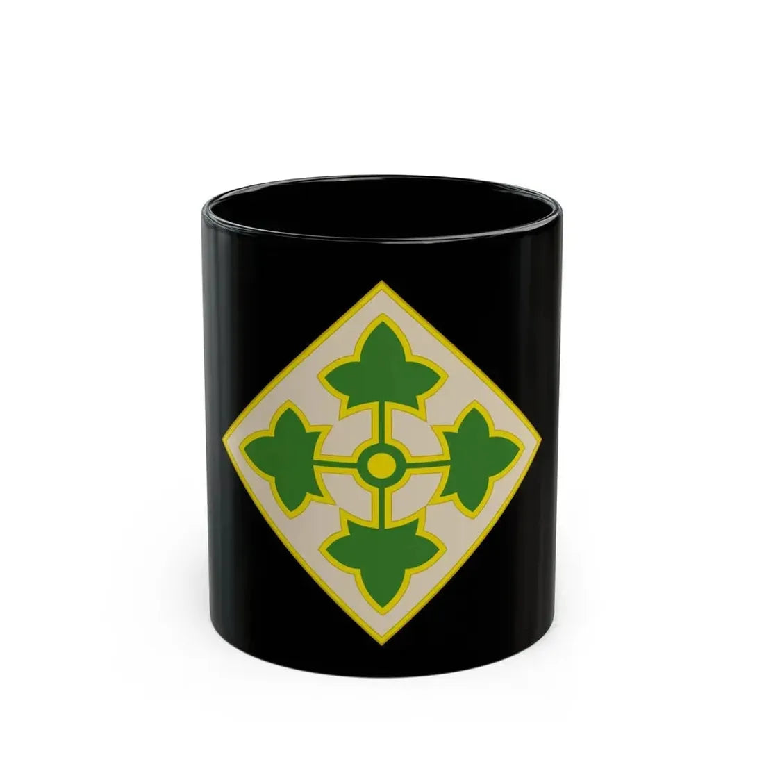 4th Infantry Division CSIB2 (U.S. Army) Black Coffee Mug 11oz - Go Mug Yourself