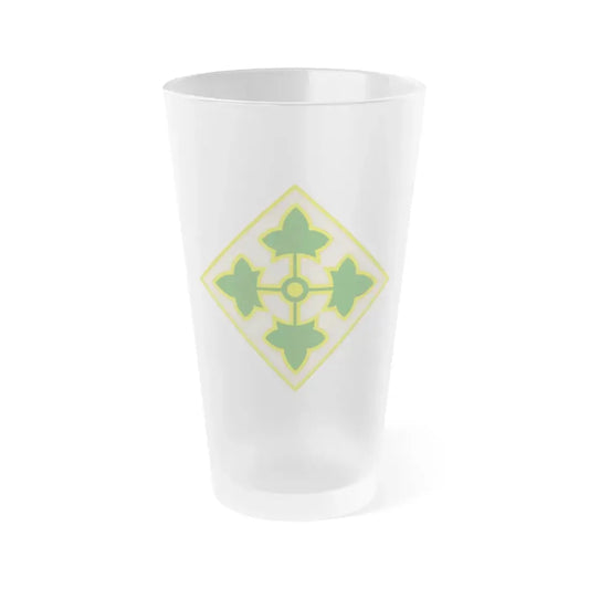 4th Infantry Division CSIB2 (U.S. Army) Frosted Pint Glass 16oz Default Title - Go Mug Yourself