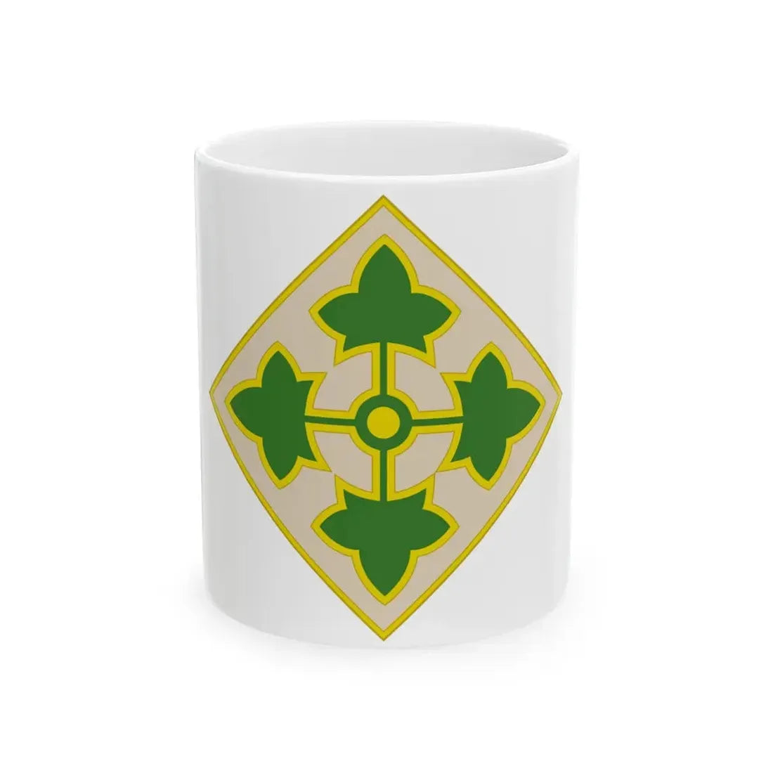 4th Infantry Division CSIB2 (U.S. Army) White Coffee Mug 11oz - Go Mug Yourself
