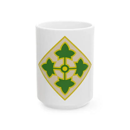 4th Infantry Division CSIB2 (U.S. Army) White Coffee Mug 15oz - Go Mug Yourself