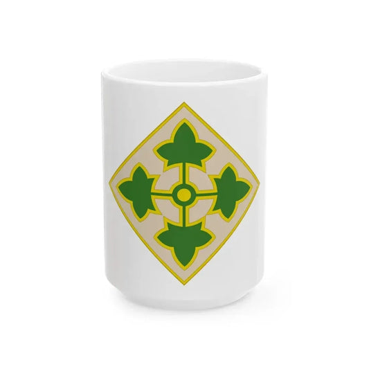 4th Infantry Division CSIB2 (U.S. Army) White Coffee Mug 15oz - Go Mug Yourself