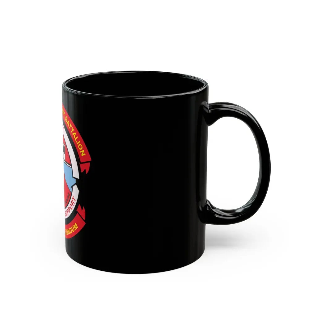 4th Landing Support Battalion Promptus Ad Eundum (USMC) Black Coffee Mug - Go Mug Yourself