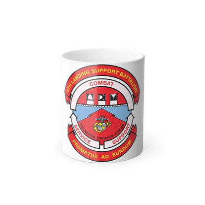 4th Landing Support Battalion Promptus Ad Eundum (USMC) Color Changing Coffee Mug 11oz - Go Mug Yourself
