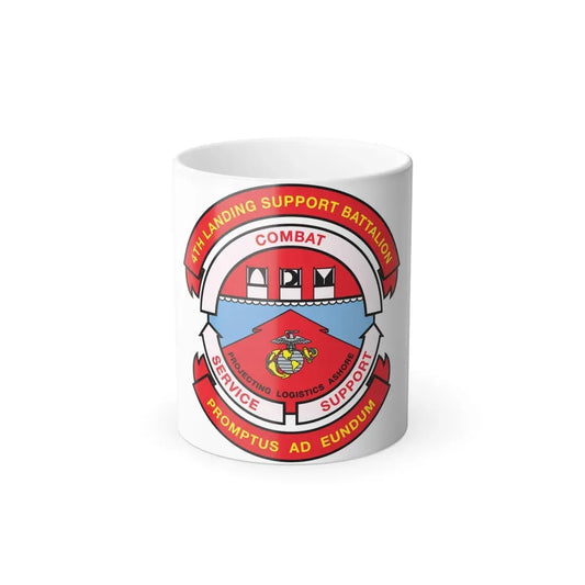4th Landing Support Battalion Promptus Ad Eundum (USMC) Color Changing Coffee Mug 11oz - Go Mug Yourself
