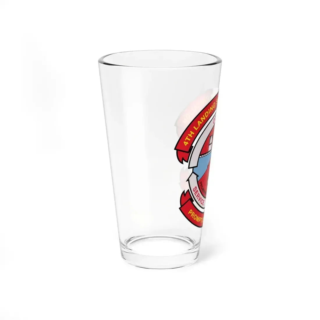 4th Landing Support Battalion Promptus Ad Eundum (USMC) Pint Glass 16oz - Go Mug Yourself