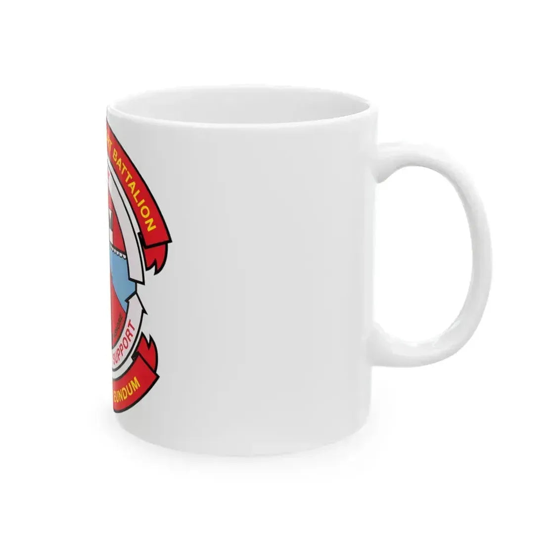 4th Landing Support Battalion Promptus Ad Eundum (USMC) White Coffee Mug - Go Mug Yourself