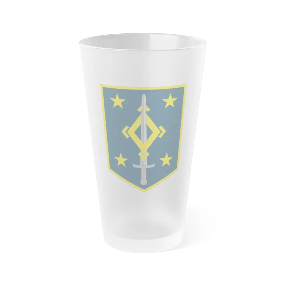 4th Maneuver Enhancement Brigade (U.S. Army) Frosted Pint Glass 16oz-Go Mug Yourself