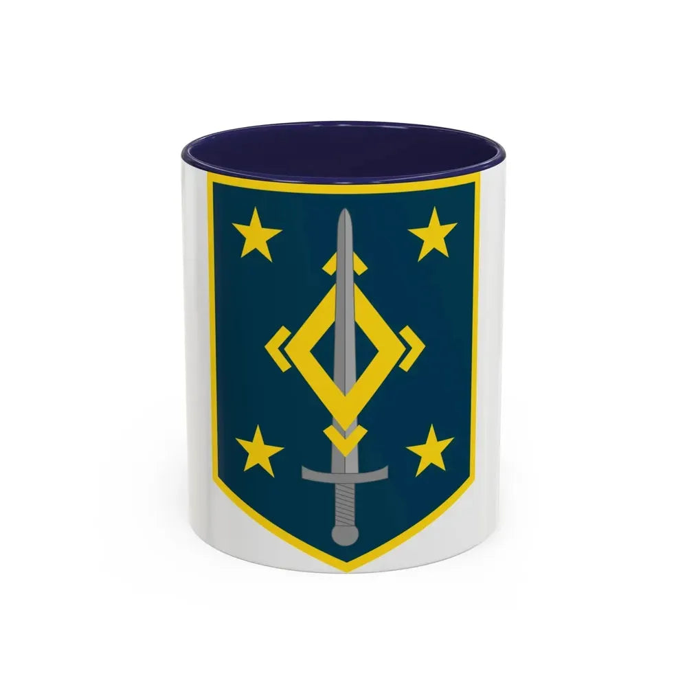 4th Maneuver Enhancement Brigade (U.S. Army) Accent Coffee Mug 11oz Navy - Go Mug Yourself