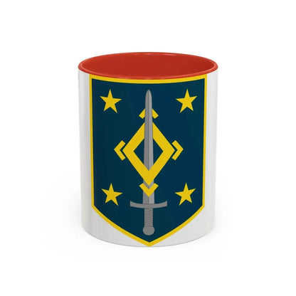 4th Maneuver Enhancement Brigade (U.S. Army) Accent Coffee Mug 11oz Red - Go Mug Yourself