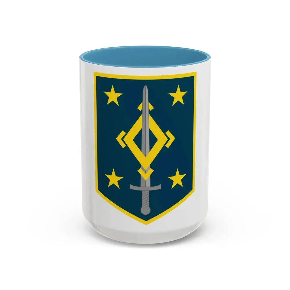 4th Maneuver Enhancement Brigade (U.S. Army) Accent Coffee Mug 15oz Light Blue - Go Mug Yourself