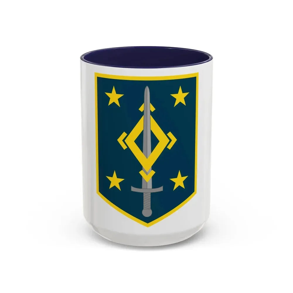 4th Maneuver Enhancement Brigade (U.S. Army) Accent Coffee Mug 15oz Navy - Go Mug Yourself