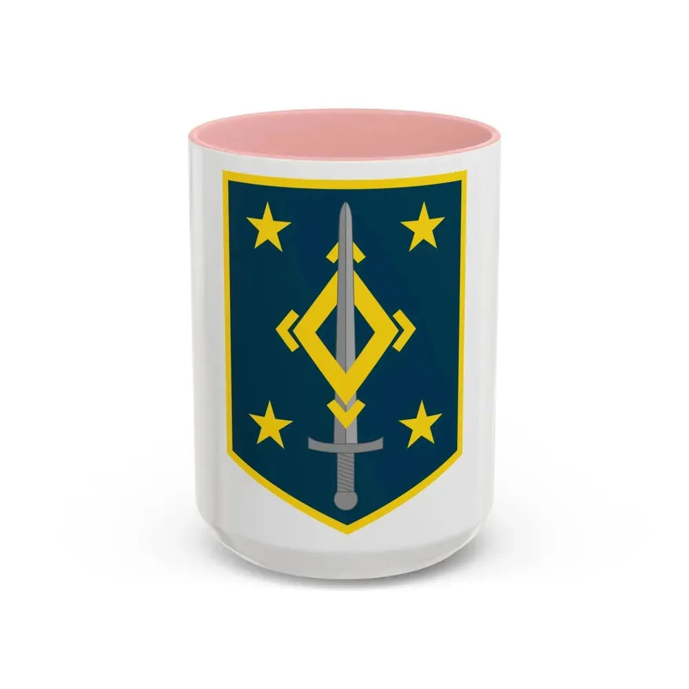 4th Maneuver Enhancement Brigade (U.S. Army) Accent Coffee Mug 15oz Pink - Go Mug Yourself