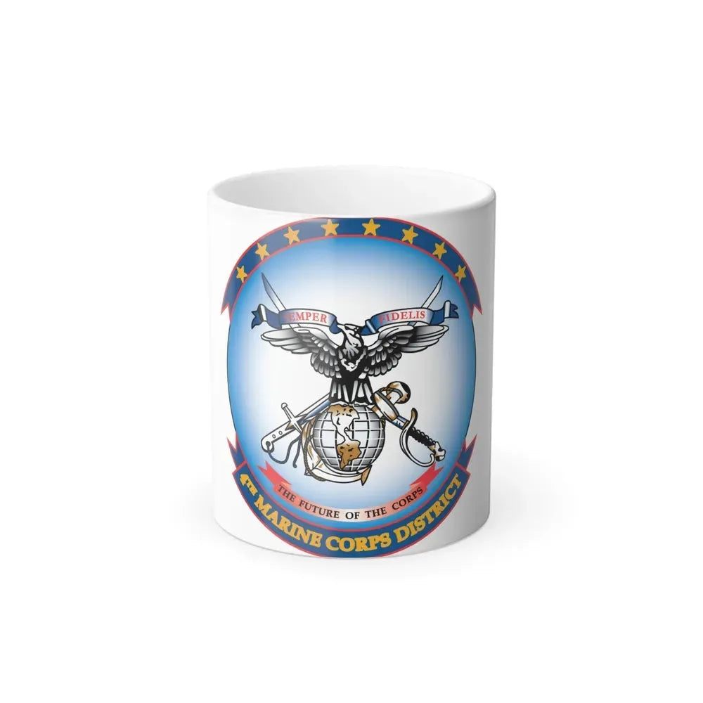 4th Marine Crps (USMC) Color Changing Coffee Mug 11oz - Go Mug Yourself