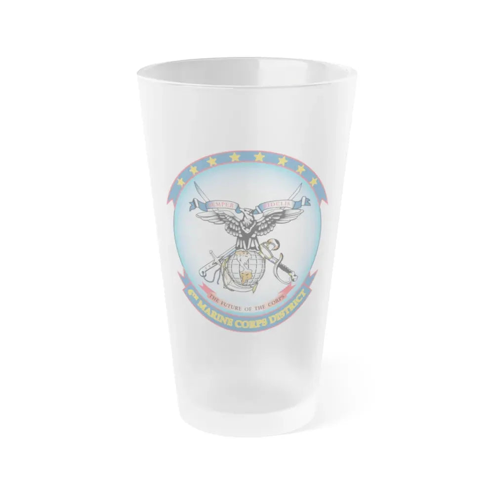 4th Marine Crps (USMC) Frosted Pint Glass 16oz Default Title - Go Mug Yourself