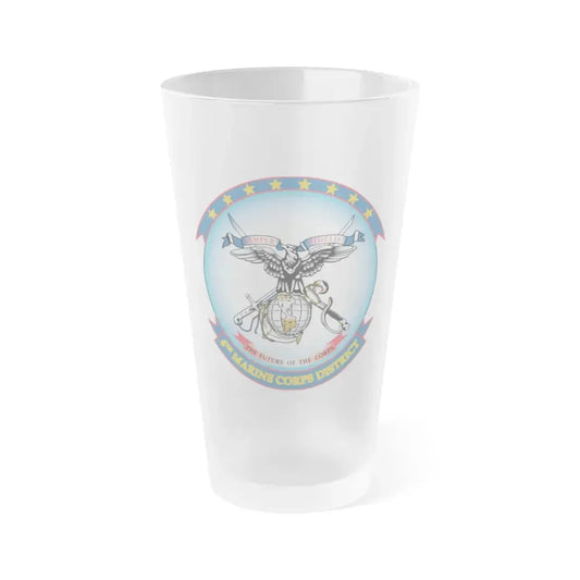 4th Marine Crps (USMC) Frosted Pint Glass 16oz Default Title - Go Mug Yourself
