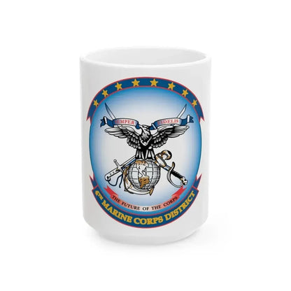 4th Marine Crps (USMC) White Coffee Mug 15oz - Go Mug Yourself