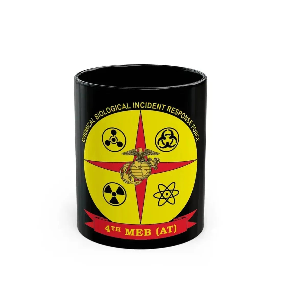 4th Marine Expeditionary Brigade Antiterrorism Chemical Biological Incident Response Force MEB AT CBIRF (USMC) Black Coffee Mug 11oz - Go Mug Yourself