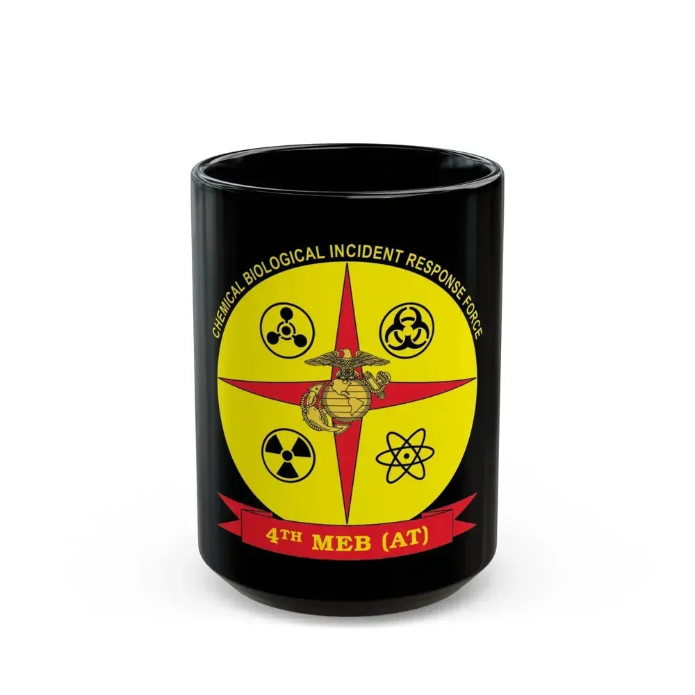 4th Marine Expeditionary Brigade Antiterrorism Chemical Biological Incident Response Force MEB AT CBIRF (USMC) Black Coffee Mug 15oz - Go Mug Yourself