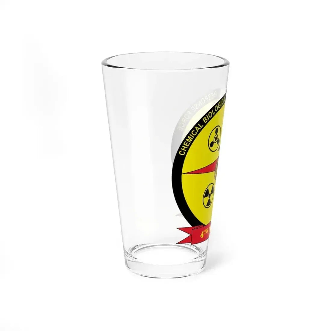 4th Marine Expeditionary Brigade Antiterrorism Chemical Biological Incident Response Force MEB AT CBIRF (USMC) Pint Glass 16oz - Go Mug Yourself