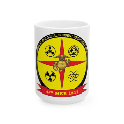 4th Marine Expeditionary Brigade Antiterrorism Chemical Biological Incident Response Force MEB AT CBIRF (USMC) White Coffee Mug 15oz - Go Mug Yourself