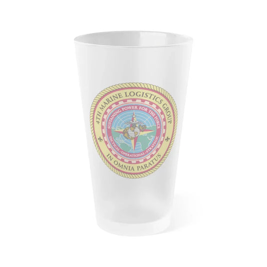 4th Marine Logistics Group In Omnia Paratus (USMC) Frosted Pint Glass 16oz Default Title - Go Mug Yourself