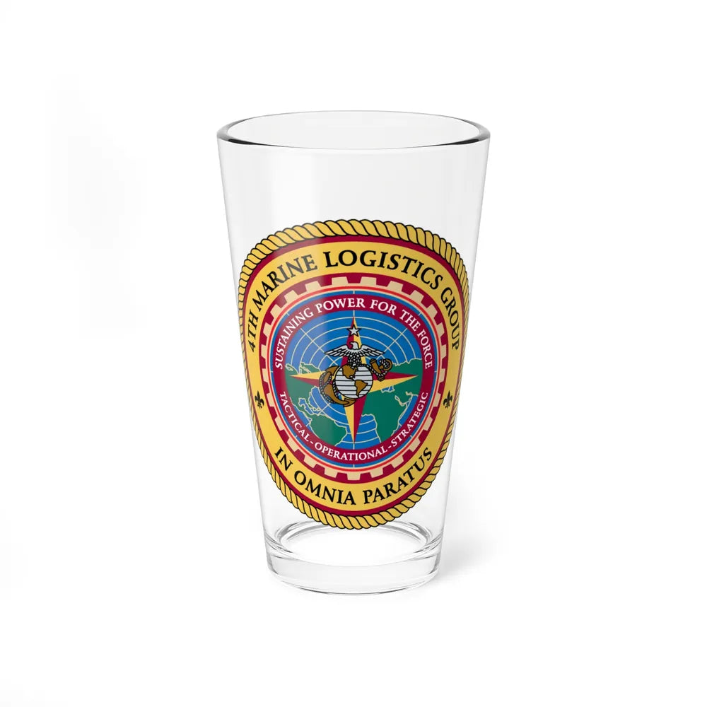 4th Marine Logistics Group In Omnia Paratus (USMC) Pint Glass 16oz-16oz-Go Mug Yourself