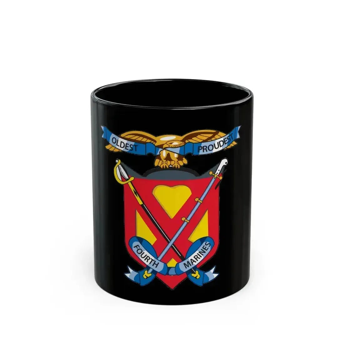 4th Marine Regiment (USMC) Black Coffee Mug 11oz - Go Mug Yourself