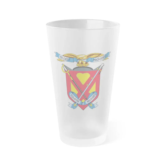 4th Marine Regiment (USMC) Frosted Pint Glass 16oz Default Title - Go Mug Yourself