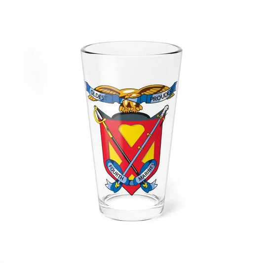 4th Marine Regiment (USMC) Pint Glass 16oz 16oz - Go Mug Yourself