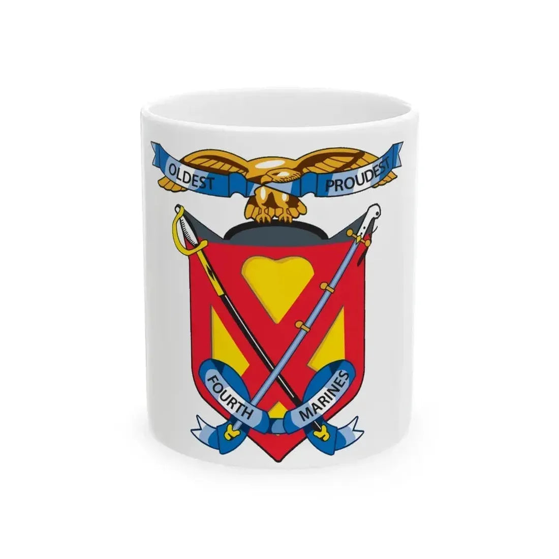 4th Marine Regiment (USMC) White Coffee Mug 11oz - Go Mug Yourself