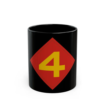 4th Marine (USMC) Black Coffee Mug-11oz-Go Mug Yourself