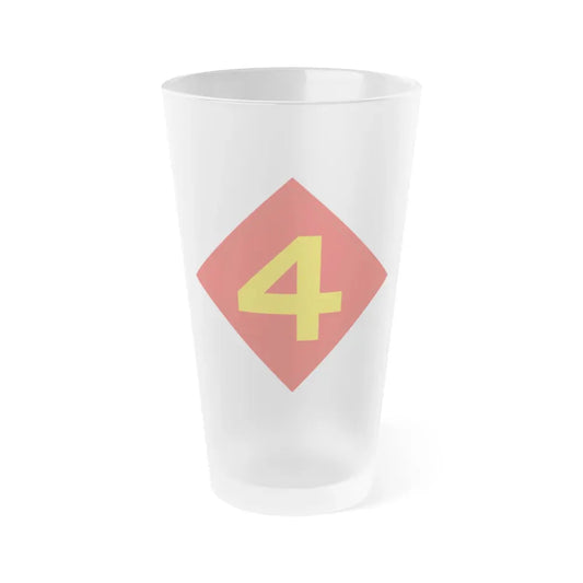 4th Marine (USMC) Frosted Pint Glass 16oz Default Title - Go Mug Yourself