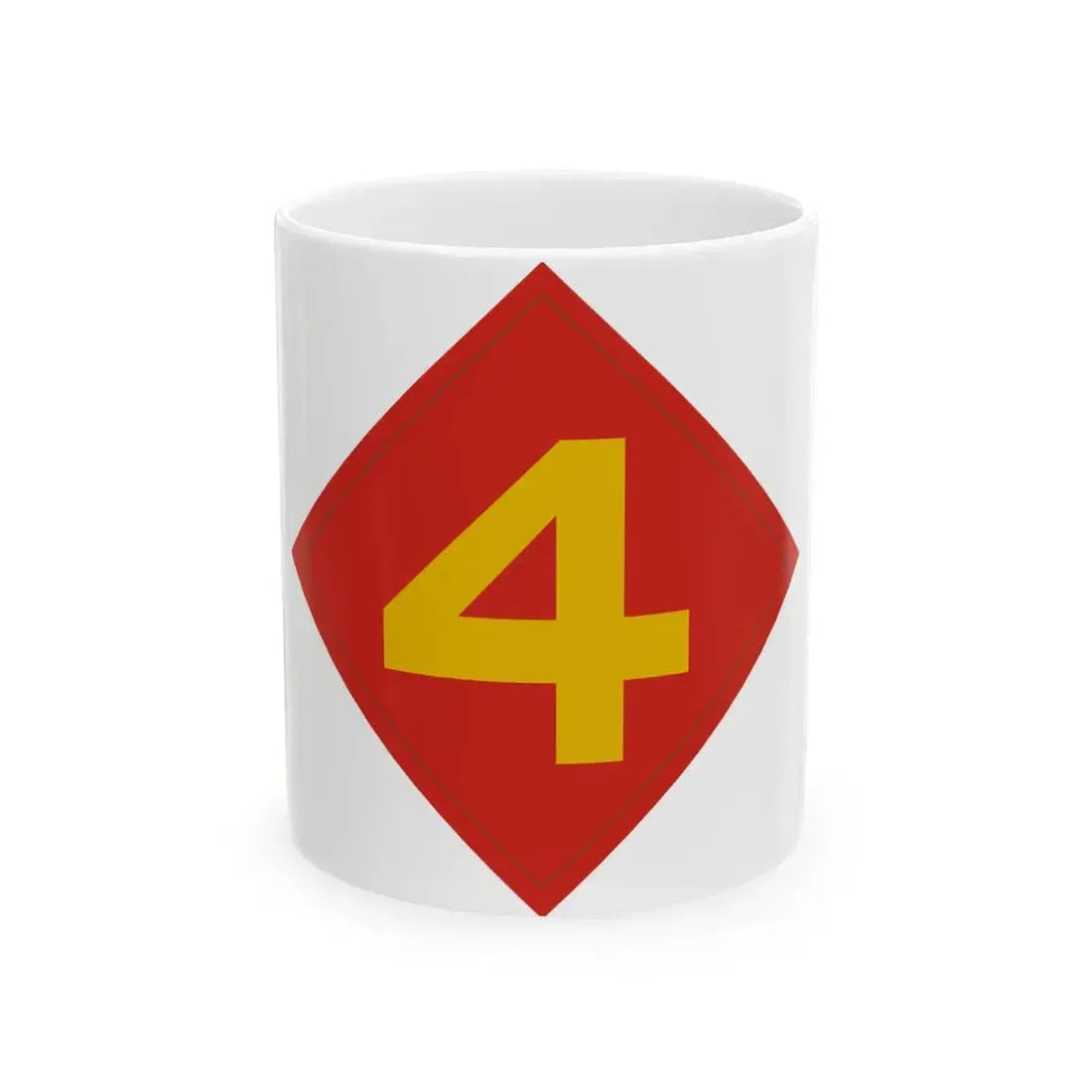 4th Marine (USMC) White Coffee Mug 11oz - Go Mug Yourself