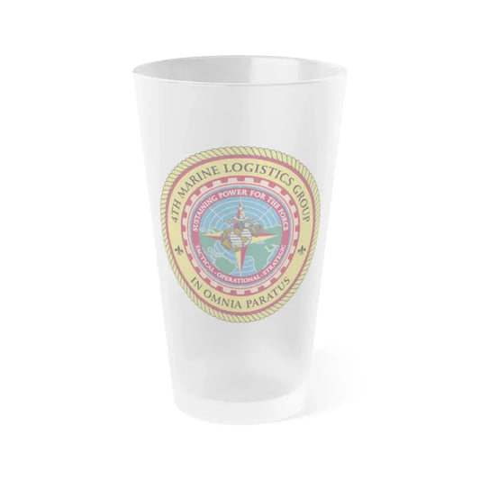 4th MLG 4th Marine Logistics Group (USMC) Frosted Pint Glass 16oz Default Title - Go Mug Yourself