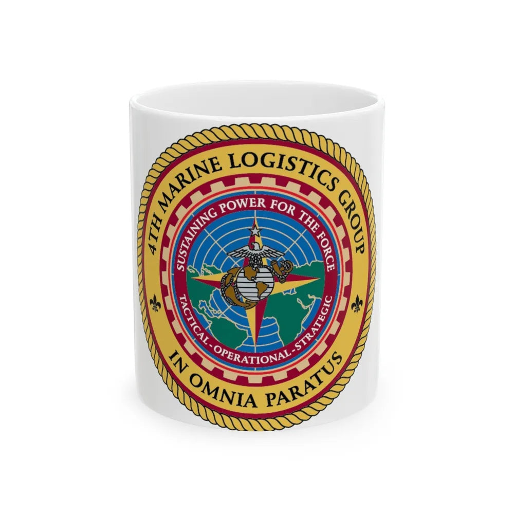 4th MLG 4th Marine Logistics Group (USMC) White Coffee Mug-11oz-Go Mug Yourself