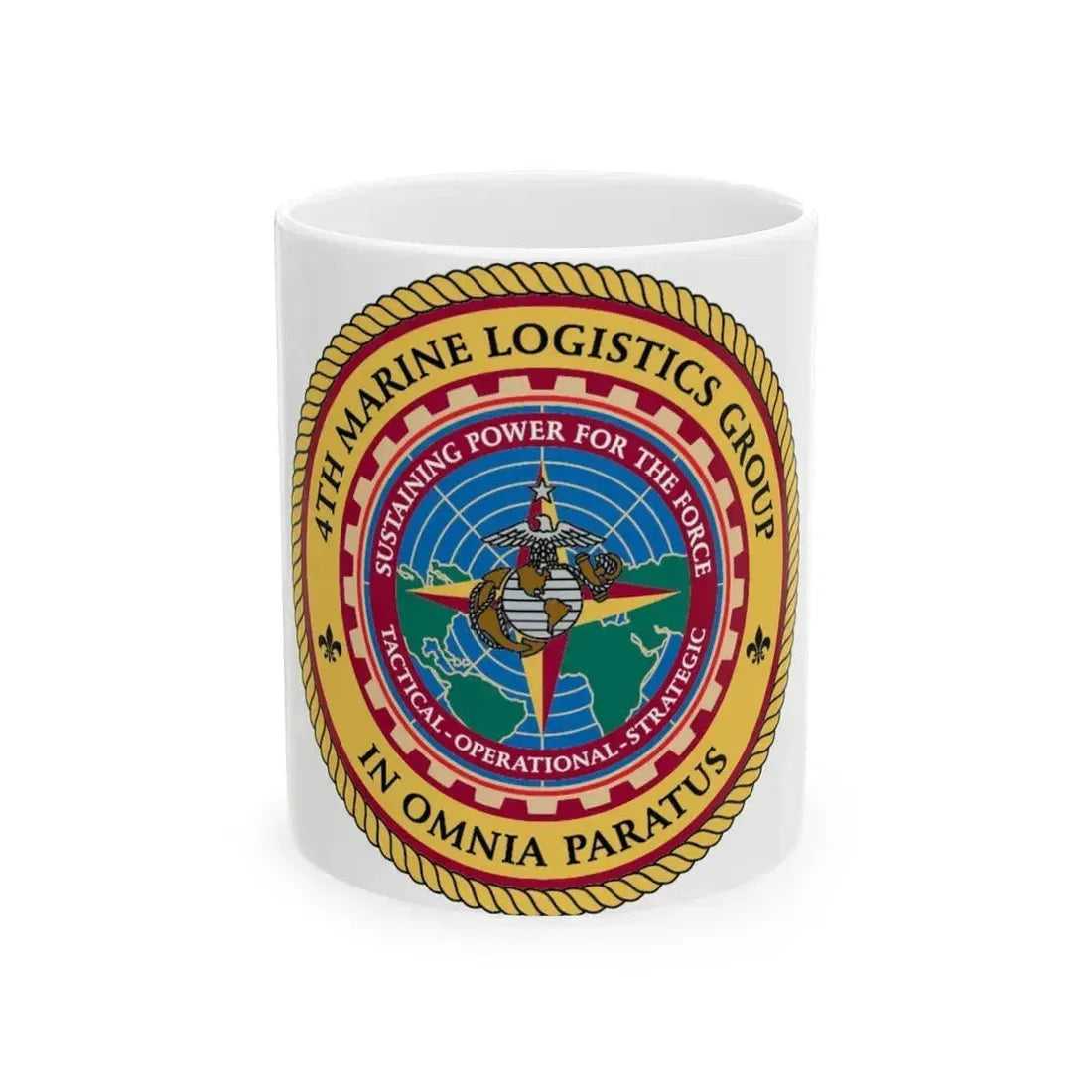 4th MLG 4th Marine Logistics Group (USMC) White Coffee Mug 11oz - Go Mug Yourself