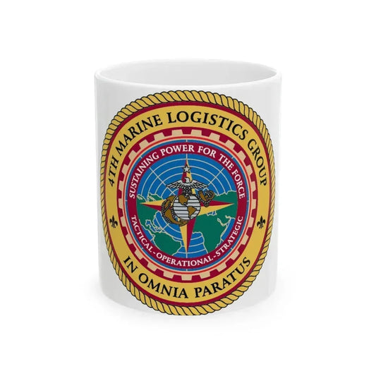 4th MLG 4th Marine Logistics Group (USMC) White Coffee Mug 11oz - Go Mug Yourself