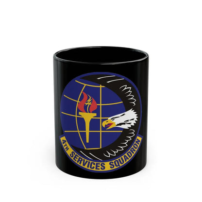 4th Services Squadron (U.S. Air Force) Black Coffee Mug-11oz-Go Mug Yourself