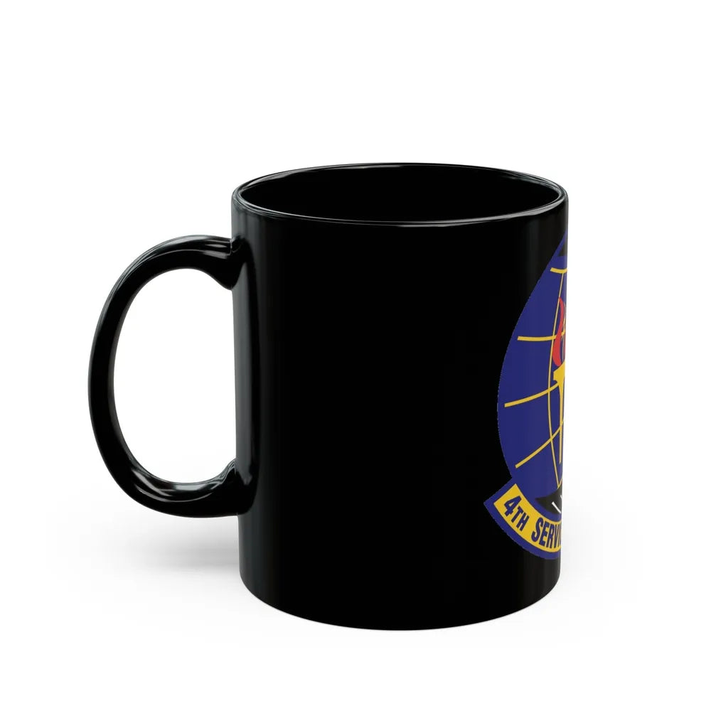 4th Services Squadron (U.S. Air Force) Black Coffee Mug-Go Mug Yourself