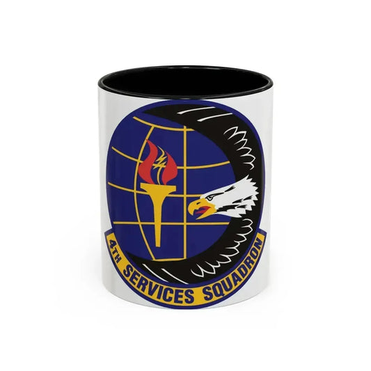 4th Services Squadron (U.S. Air Force) Accent Coffee Mug 11oz Black - Go Mug Yourself