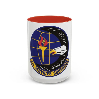 4th Services Squadron (U.S. Air Force) Accent Coffee Mug 15oz Red - Go Mug Yourself